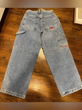 Vintage JNCO Jeans Mens 32x32 Blue Wide Leg Relaxed Fit Denim Carpenter Y2K